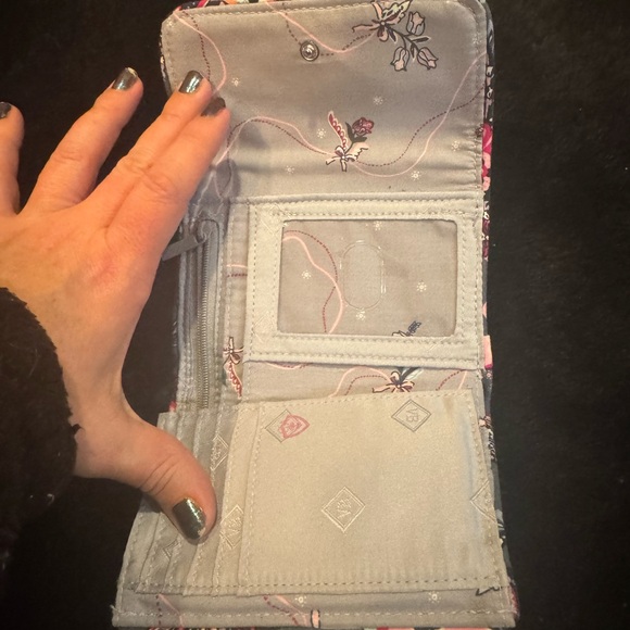 Vera Bradley Dark Floral Quilted Wallet - Picture 4 of 4
